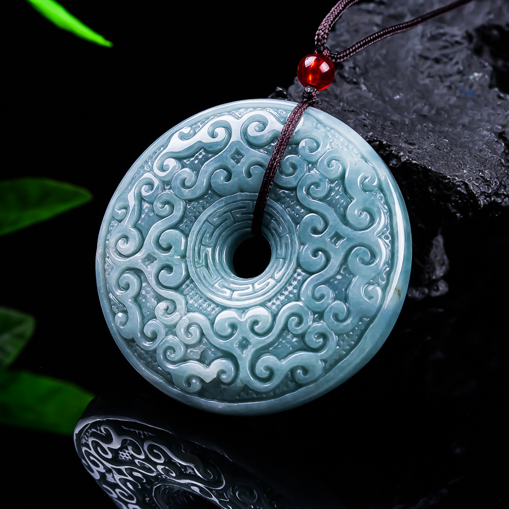 Women Accessories To Gift - Натуральный бирманский нефритовый кулон-цветок, винтажное дизайнерское