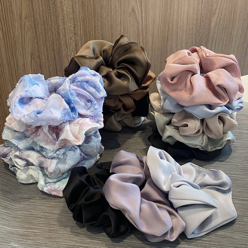 Scrunchie Satin Set - Модные Шелковые резинки для женщин 5
