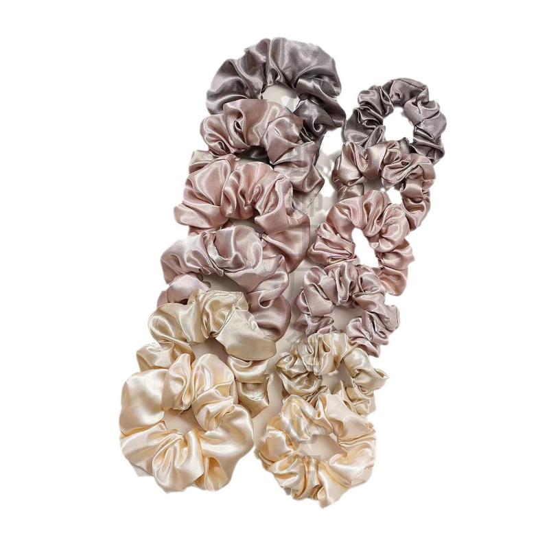 Scrunchie Satin Set - 12 шт. мягких простых однотонных резинок