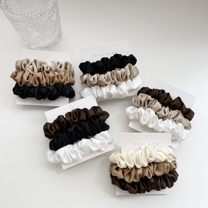3 шт./компл. атласные резинки  – обзор и цена Scrunchie Satin Set