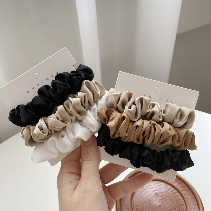 3 шт./компл. атласные резинки  – обзор и цена Scrunchie Satin Set