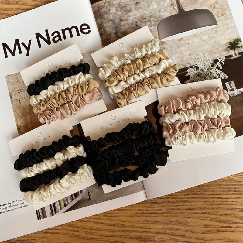 4 шт./компл., атласные шелковы – обзор и цена Scrunchie Satin Set